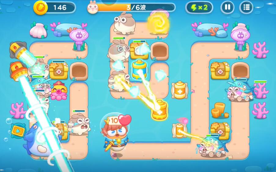 保衛蘿卜4海的閨女103關攻略，保衛蘿卜4海103關必殺技