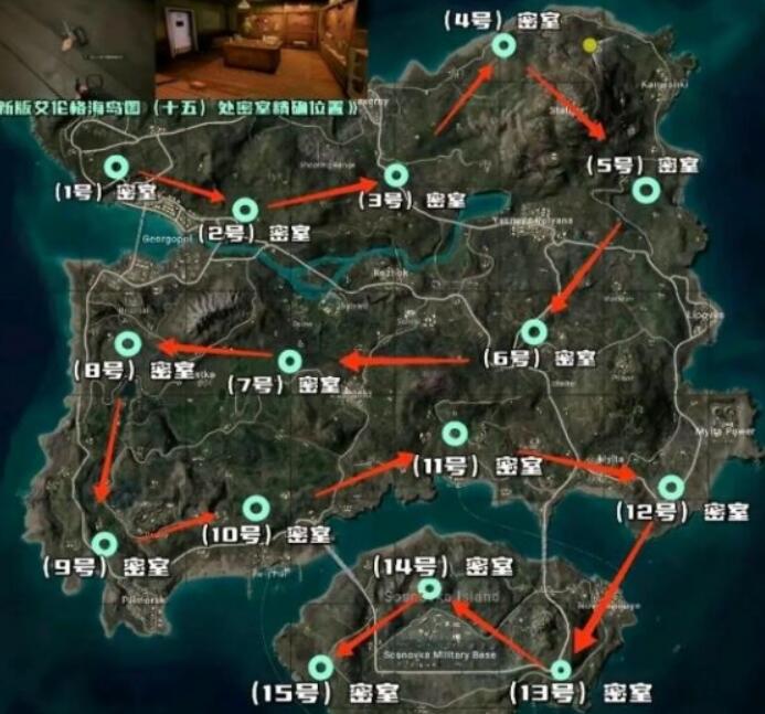絕地求生艾倫格秘密鑰匙開門在哪里，艾倫格地圖秘密之門開啟攻略